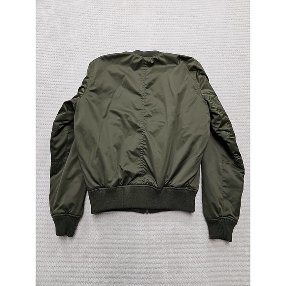 American Eagle Jacket Womens Small Green Quilted Bomber Jacket - Picture 6 of 7
